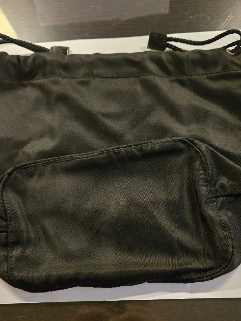 PRADA BLACK COSMETIC DRAWSTRING BAG - Picture 7 of 10